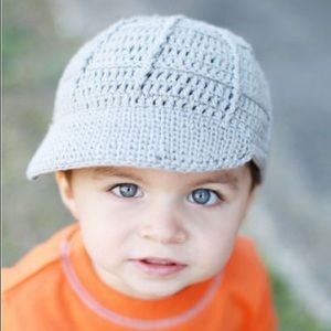 Ruggedbutts Baby-boy's Crocheted Beanie Gray 0-6 m